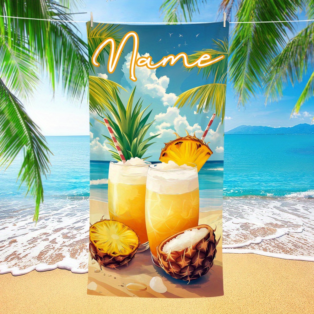 1pc Customized Name Beach Towe - Beach Towel Large avaliação e preço