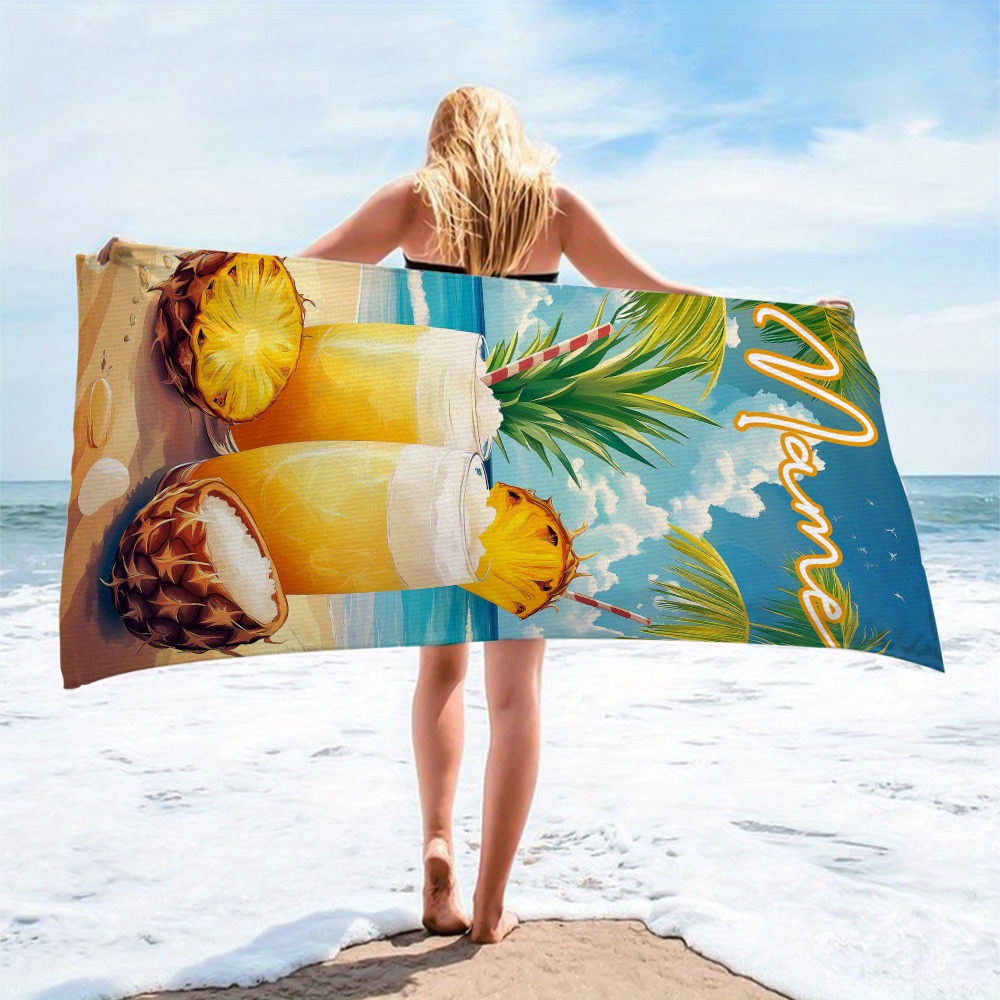 1pc Customized Name Beach Towe - Beach Towel Large avaliação e preço