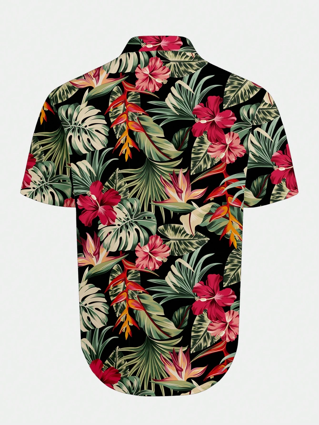 Casual Hawaiian Shirt Men Trop - Resort Shirt Floral avaliação e preço