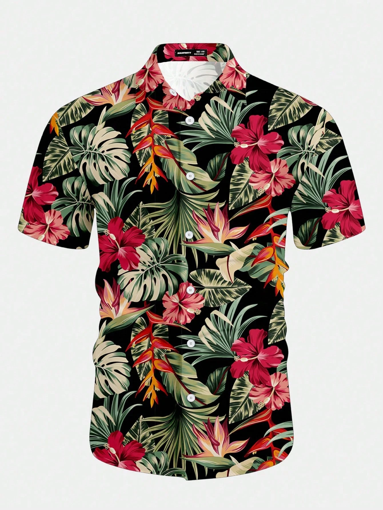 Casual Hawaiian Shirt Men Trop - Resort Shirt Floral avaliação e preço