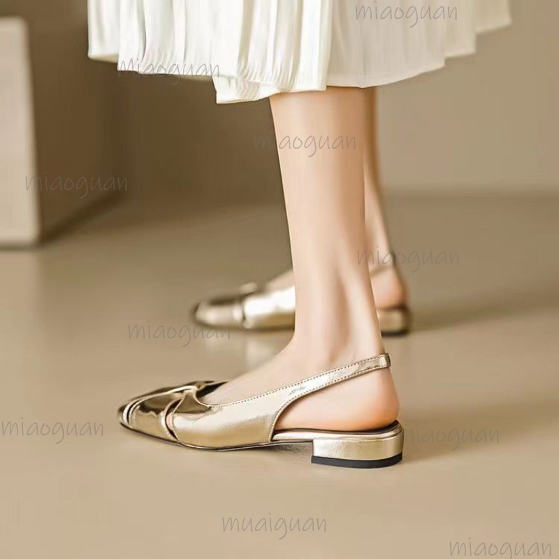 Cover Toe Low Heel Pumps Women - Casual Sandal Leather avaliação e preço