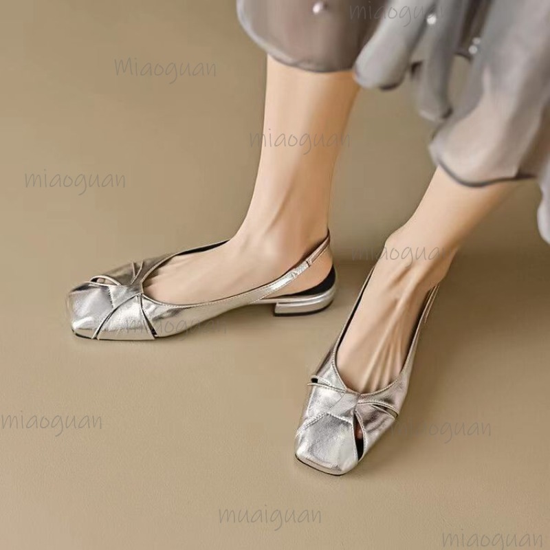 Cover Toe Low Heel Pumps Women - Casual Sandal Leather avaliação e preço
