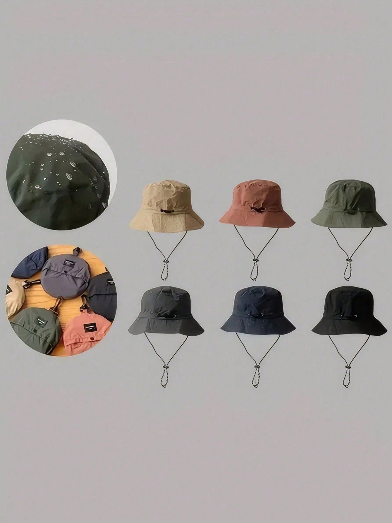 1 Pc Waterproof Bucket Hat, Fo - Packable Hat Nylon avaliação e preço