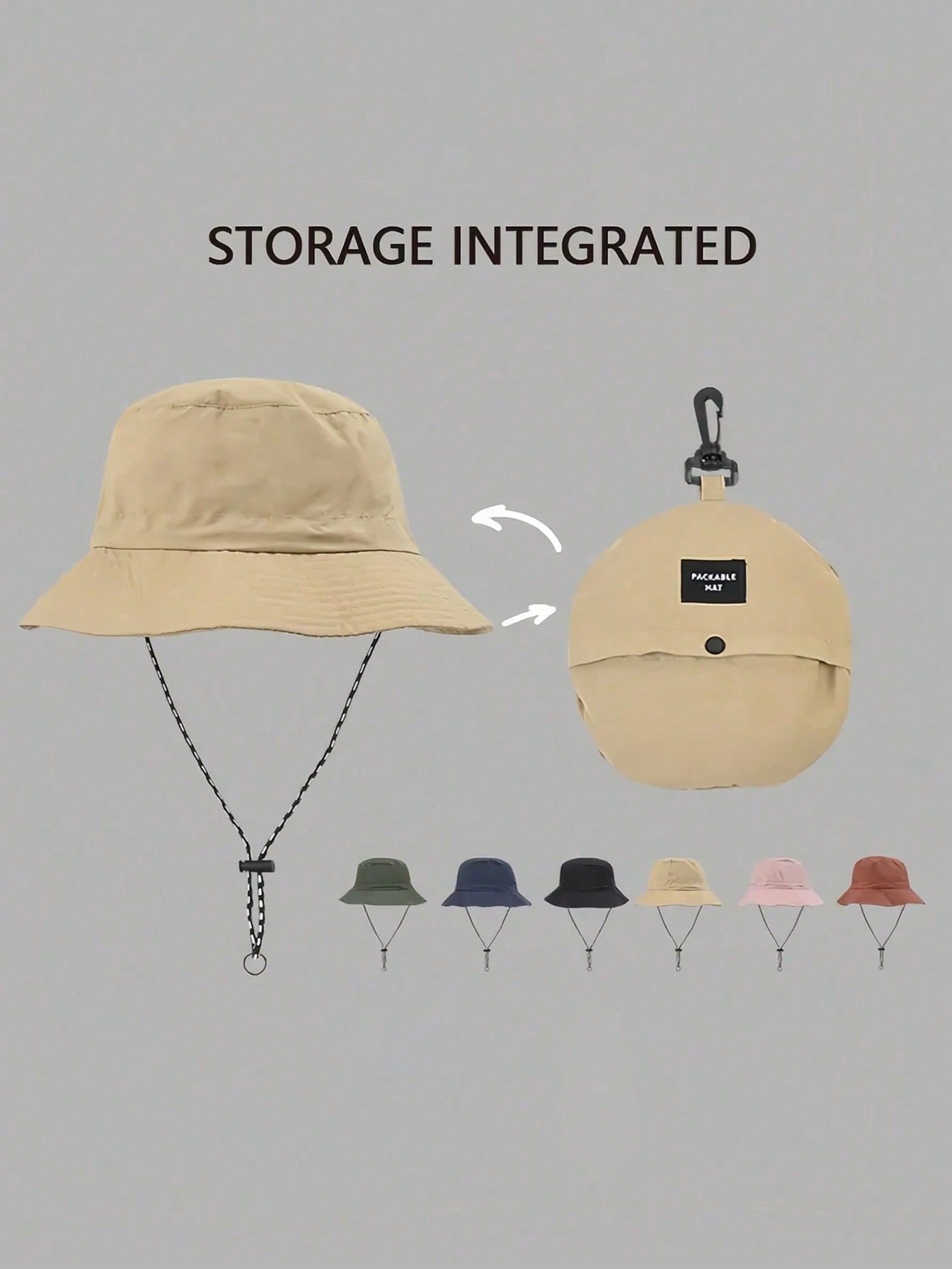 1 Pc Waterproof Bucket Hat, Fo - Packable Hat Nylon avaliação e preço