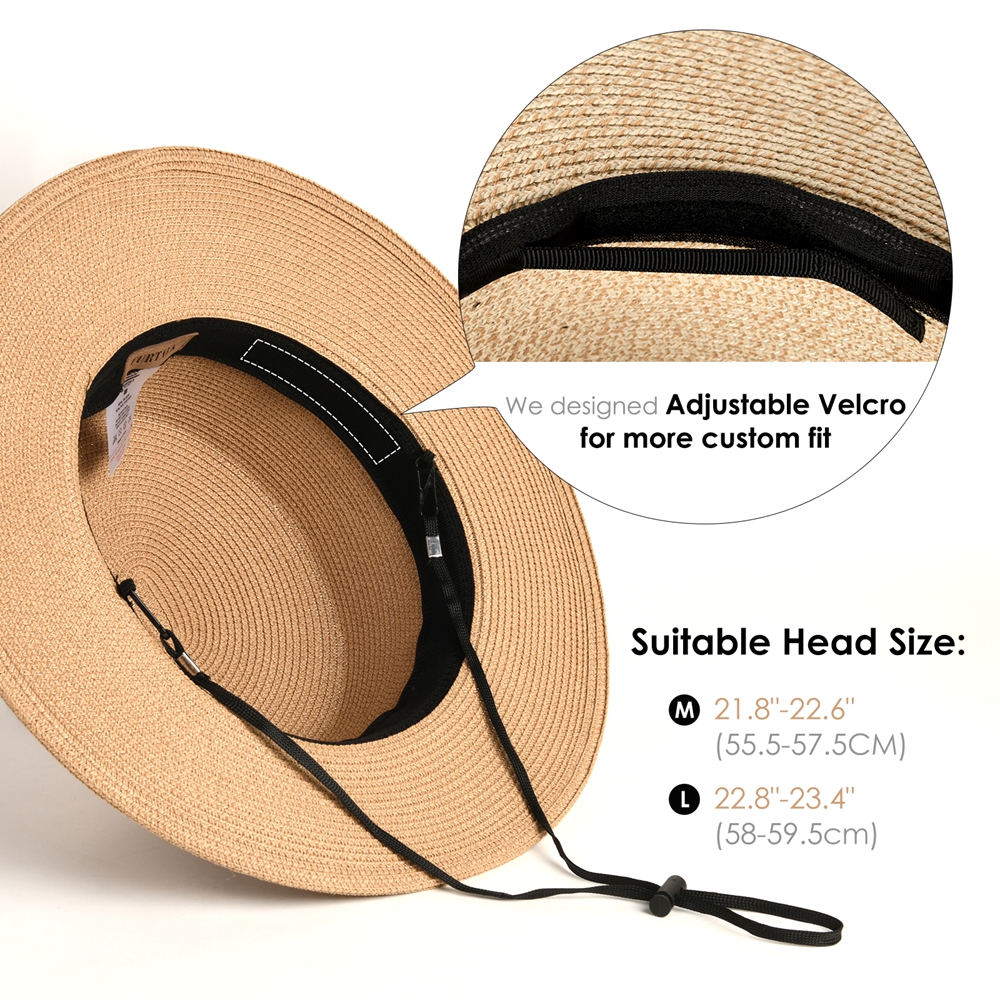 Unisex Flat Top Boater Sun Hat - Bucket Hat Straw avaliação e preço