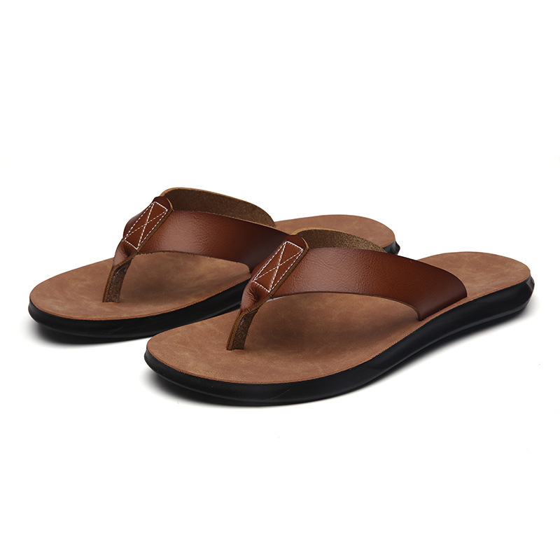 38-47 New Italian Leather Flip - Flip Flop Leather Men avaliação e preço