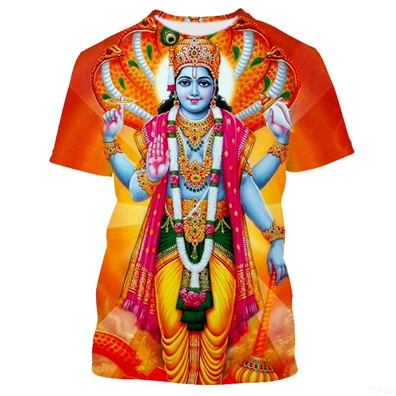 Summer Fashion Indian Deities  - Tee Graphic Print avaliação e preço