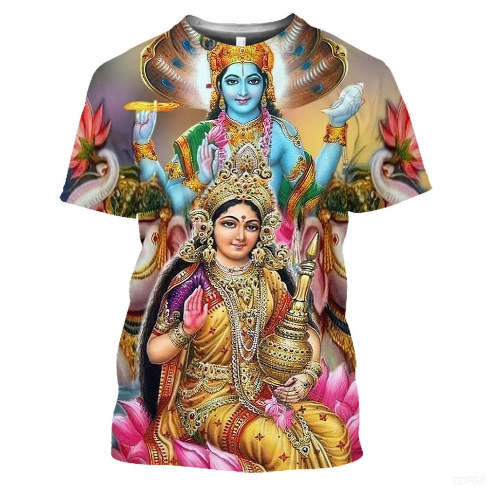 Summer Fashion Indian Deities  - Tee Graphic Print avaliação e preço