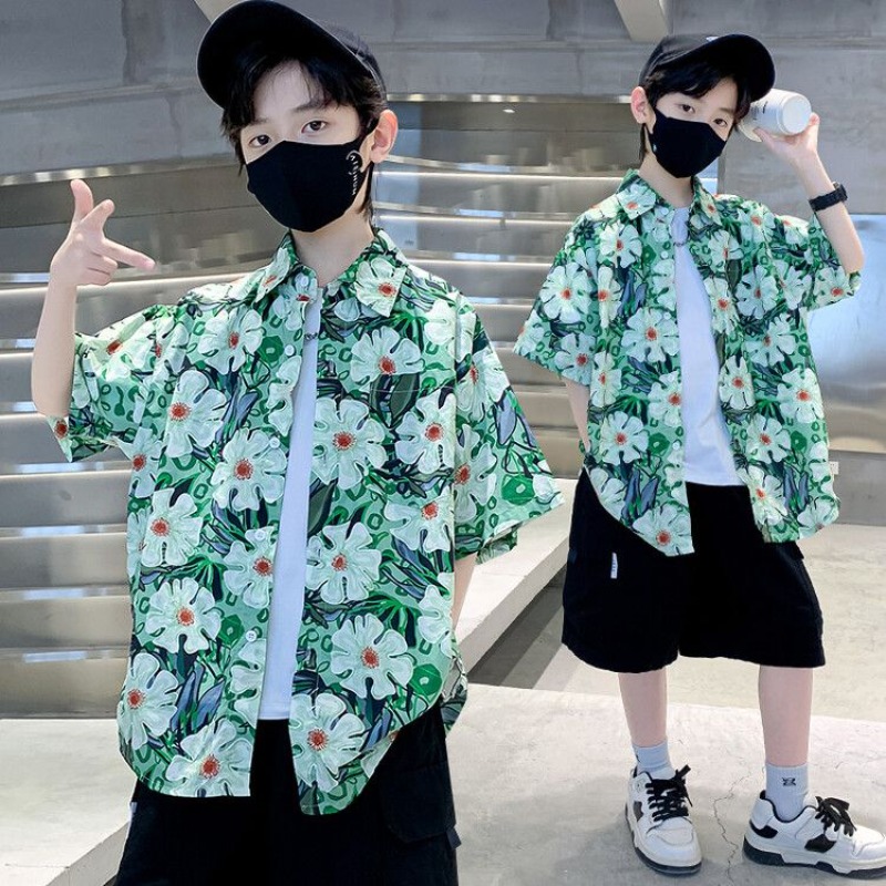 Boys' Floral Shirt Summer Set  - Resort Shirt Floral avaliação e preço