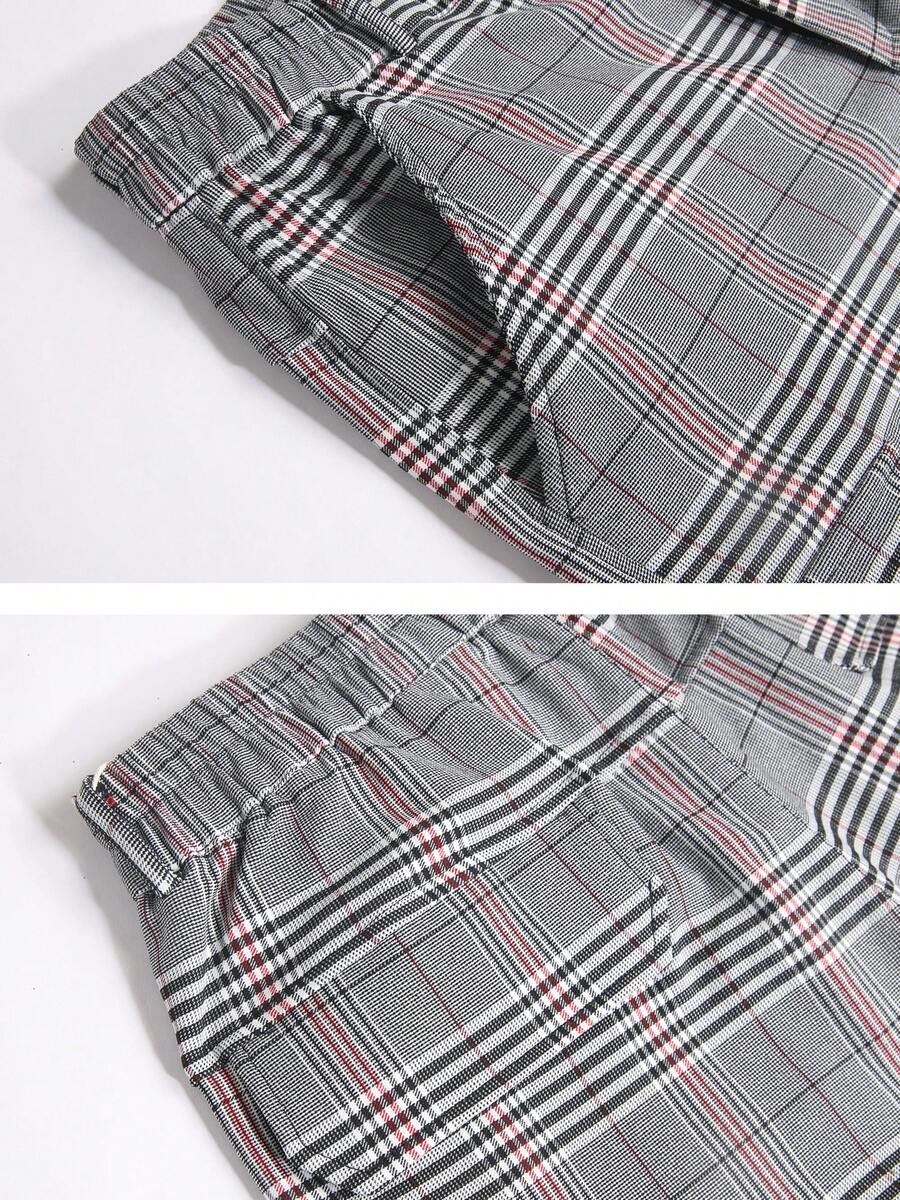 Mens Slim Fit Stretch Plaid Dr - Shorts Chino Slim avaliação e preço