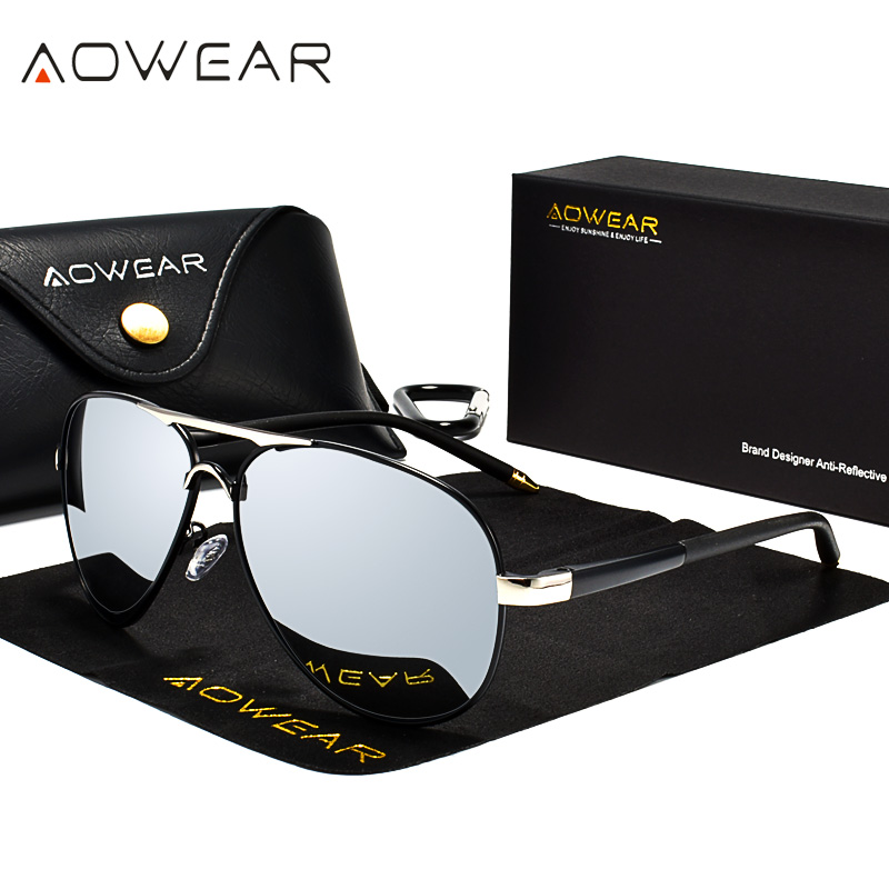 AOWEAR Men's Aviation Sunglass - Sunglasses Aviator Polarized avaliação e preço