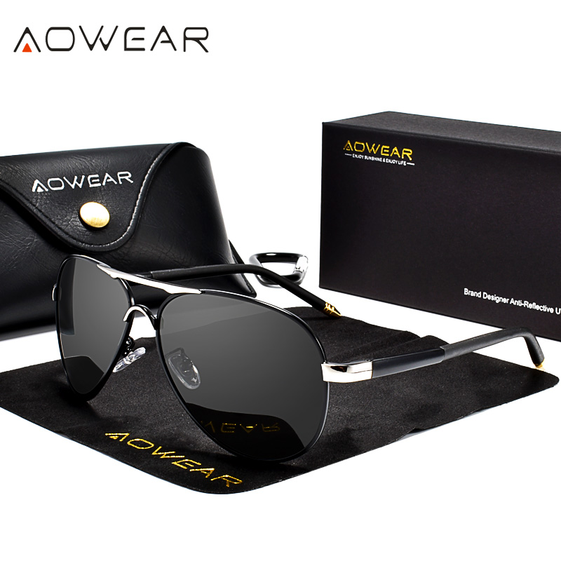 AOWEAR Men's Aviation Sunglass - Sunglasses Aviator Polarized avaliação e preço