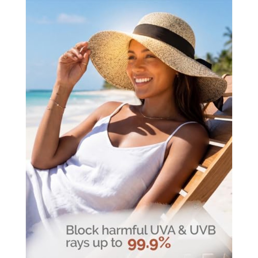 Hat Hut Wide Brim Beach Sun Ha - Packable Hat Nylon avaliação e preço