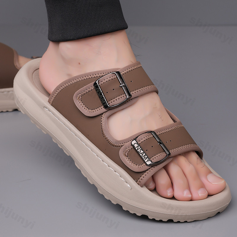 Men's Slippers 2025 Summer Bre - Flip Flop Leather Men avaliação e preço