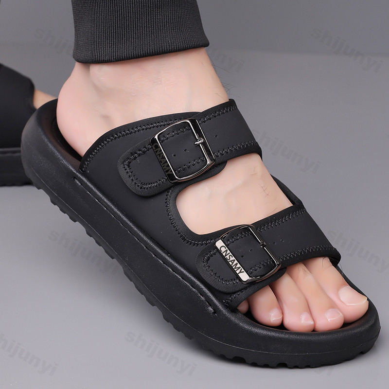 Men's Slippers 2025 Summer Bre - Flip Flop Leather Men avaliação e preço