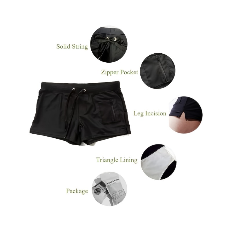 Stretchy Nylon & Elastane Men' - Swim Trunk Quick Dry avaliação e preço