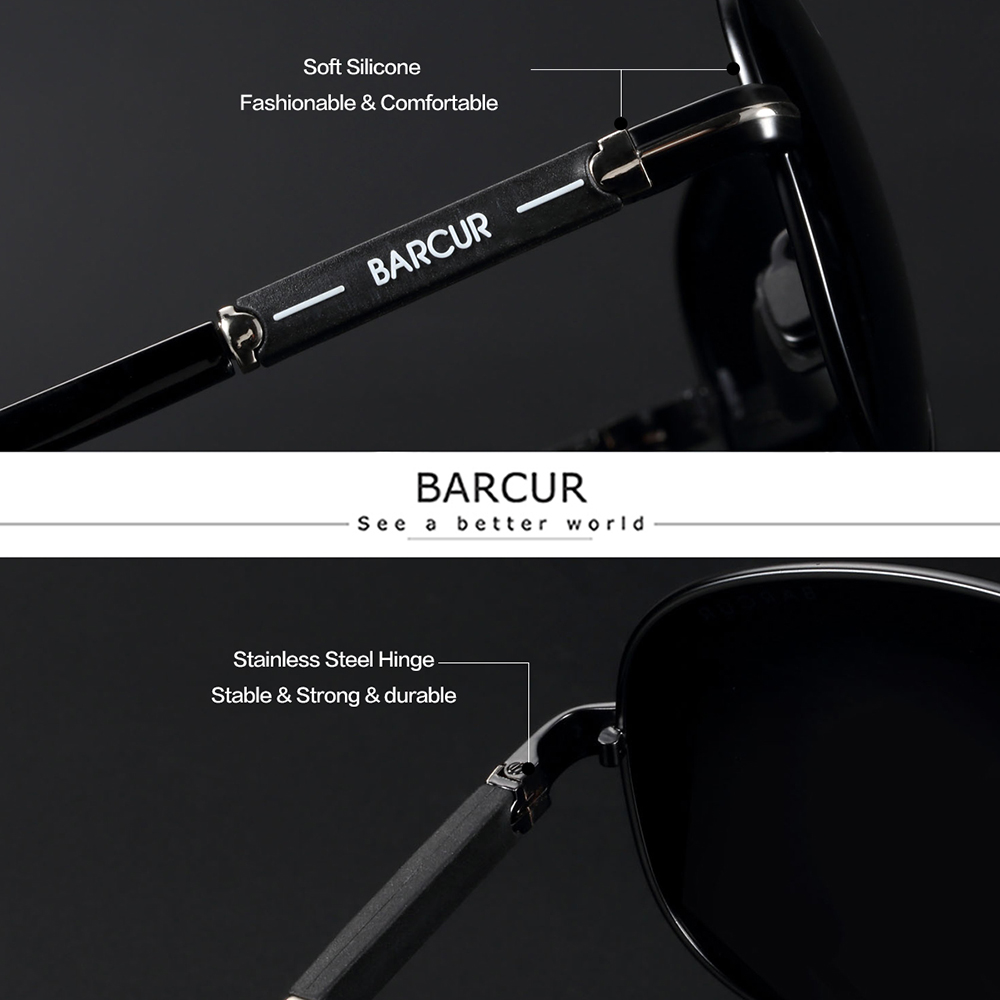 BARCUR Polarized Mens Sunglass - Sunglasses Aviator Polarized avaliação e preço