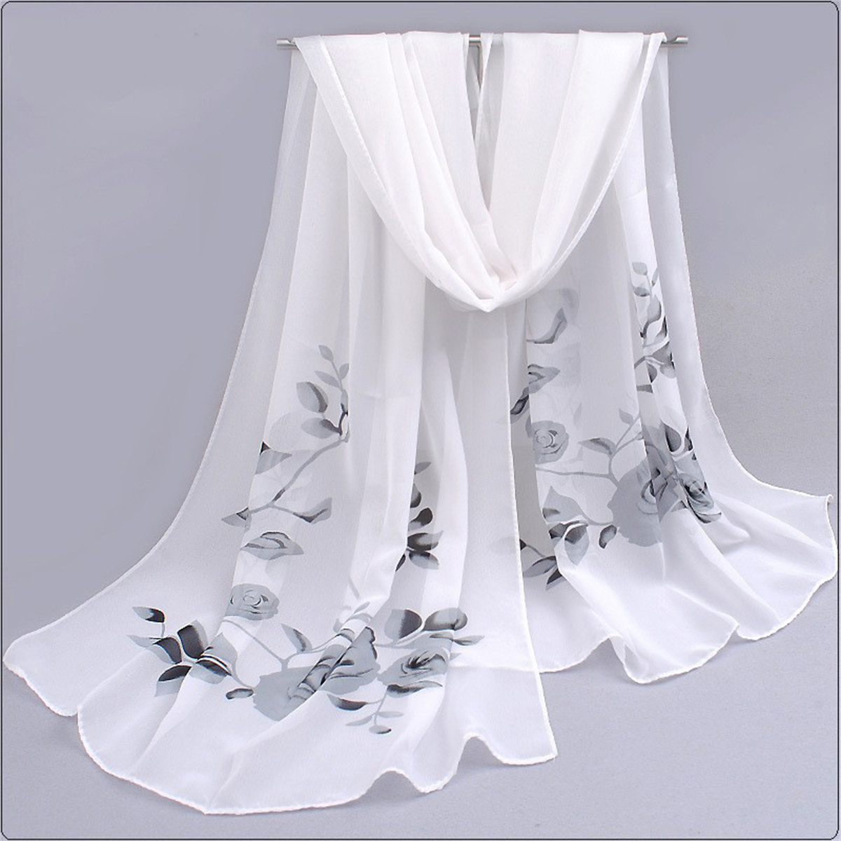 1pcs Chiffon Scarf Simple Eleg - Beach Towel Large avaliação e preço