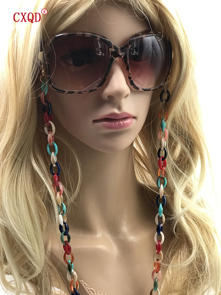 Fashion Women Acrylic Eyeglass - Sunglass Retainer Cord avaliação e preço