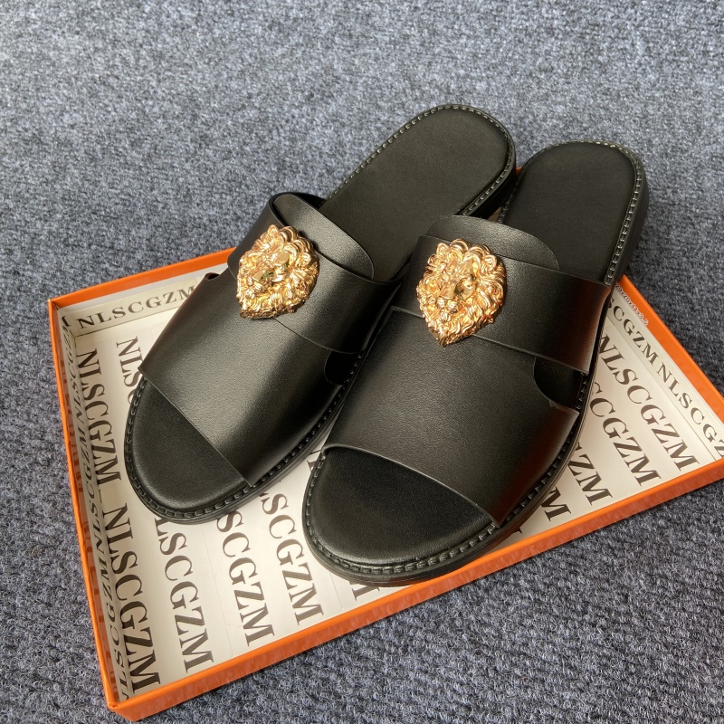 size 38-48 original shoes bran - Flip Flop Leather Men avaliação e preço