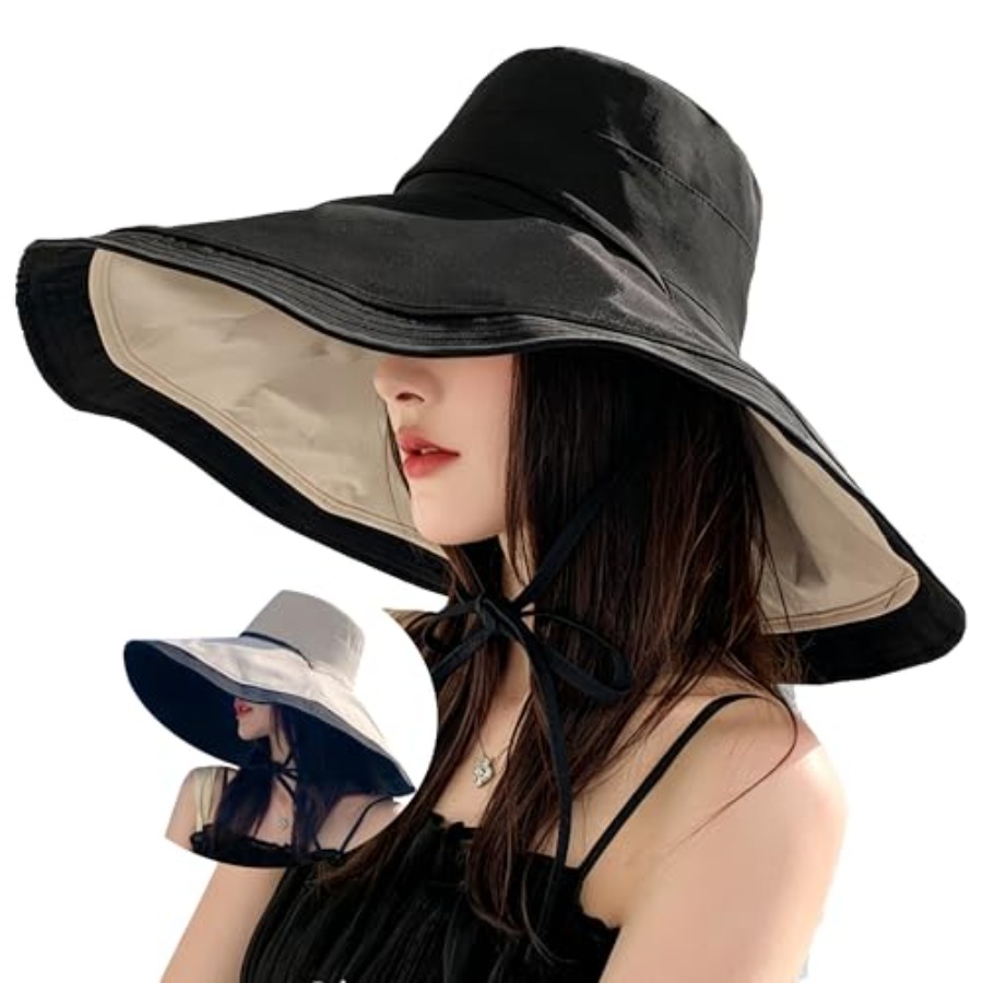 Extra Wide-Brim Sun Hats Women - Packable Hat Nylon avaliação e preço