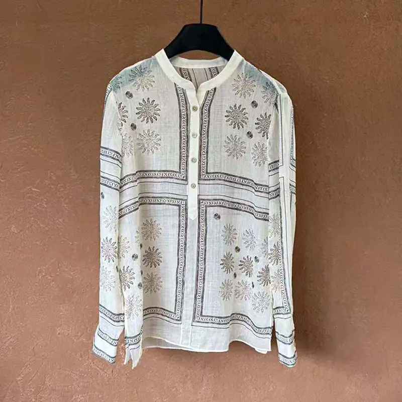Women New Design Loose Tempera - Resort Shirt Floral avaliação e preço