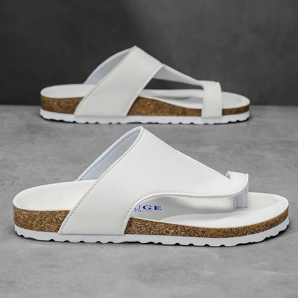Big Size 48 49 Cork Slippers M - Flip Flop Leather Men avaliação e preço