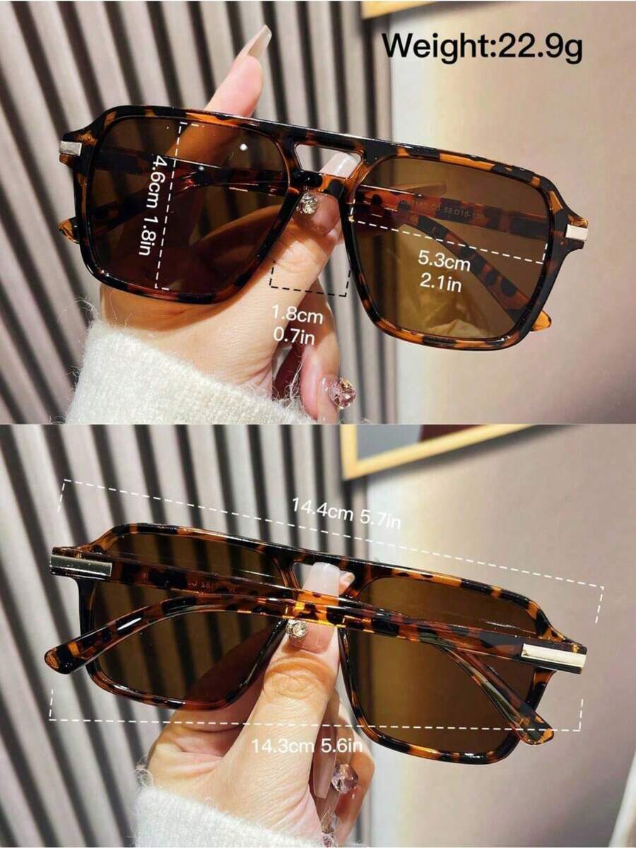 Fashion Double Bridge Aviator  - Sunglasses Aviator Polarized avaliação e preço