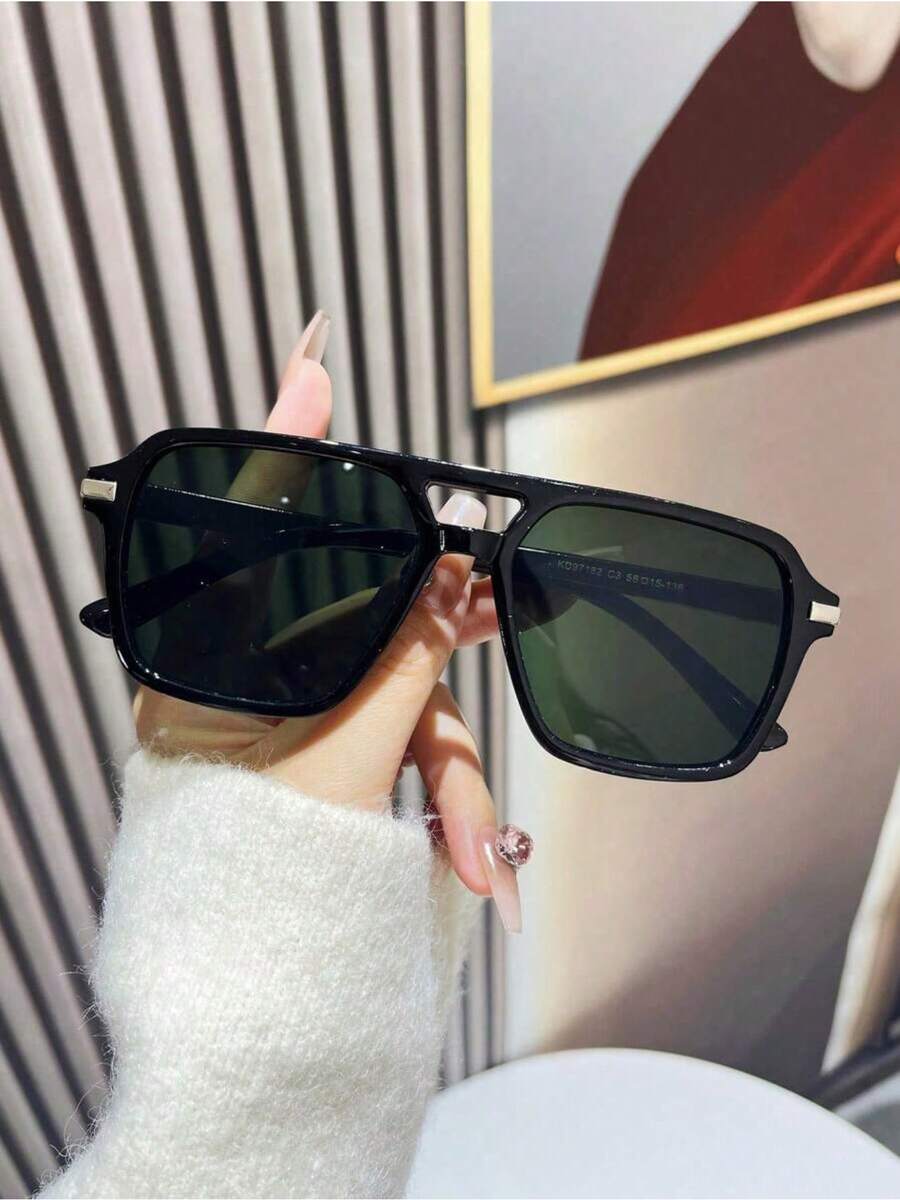 Fashion Double Bridge Aviator  - Sunglasses Aviator Polarized avaliação e preço