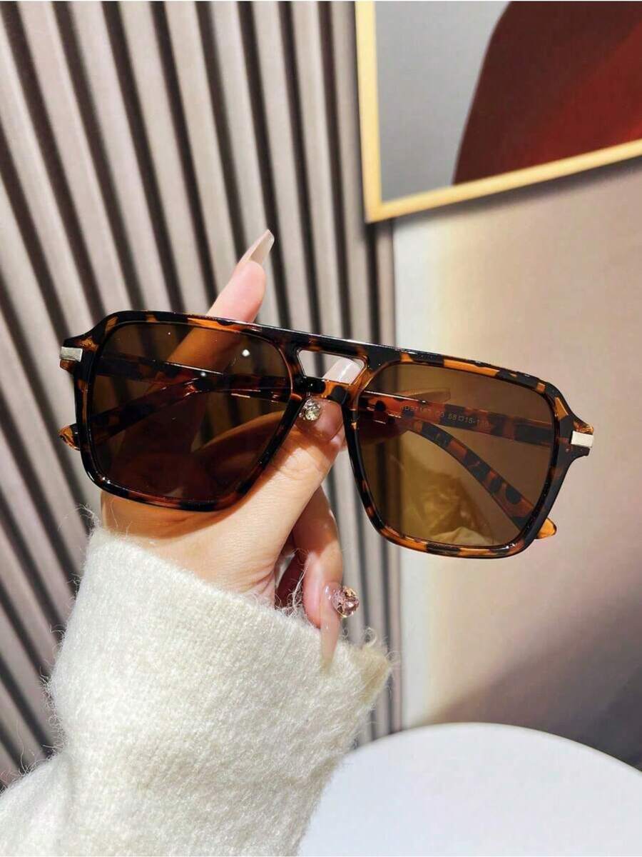 Fashion Double Bridge Aviator  - Sunglasses Aviator Polarized avaliação e preço