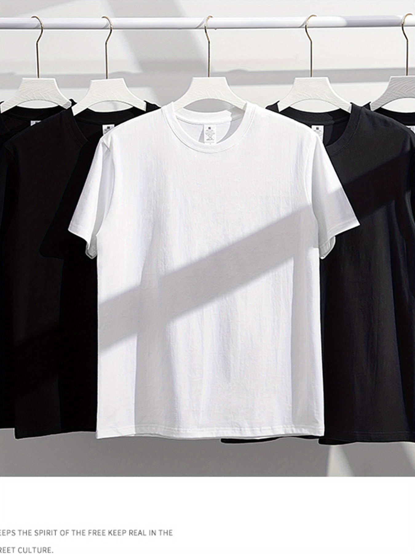 Men's Cotton T-Shirt Soft Brea - Linen Shirt Breathable avaliação e preço