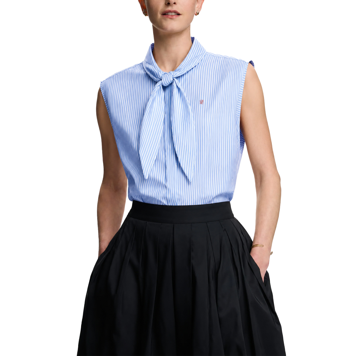 CH Embroidered Sleeveless Shir - Shirt Camp Collar avaliação e preço
