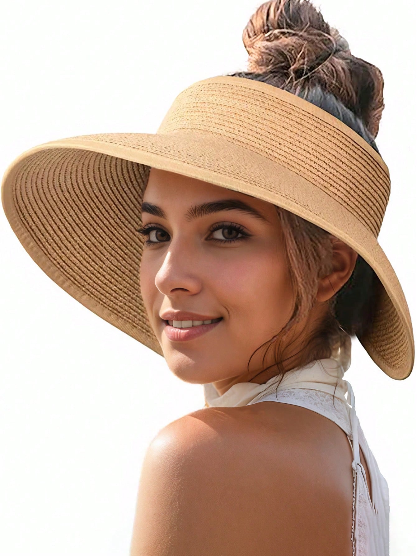 Sun Visor Hats For Women Wide  - Packable Hat Nylon avaliação e preço