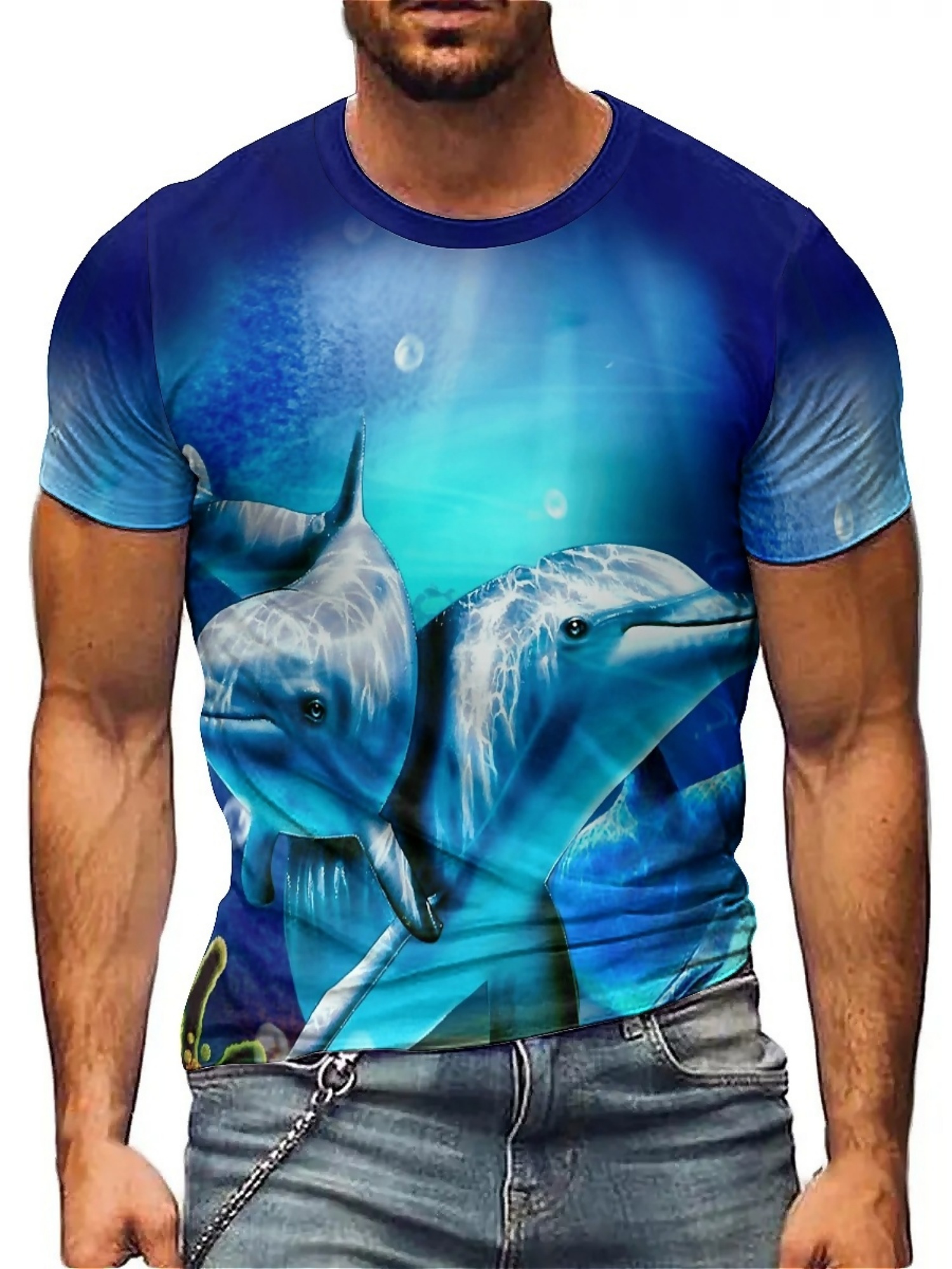 Men'S Ocean Animal Dolphin Pri - Tee Graphic Print avaliação e preço