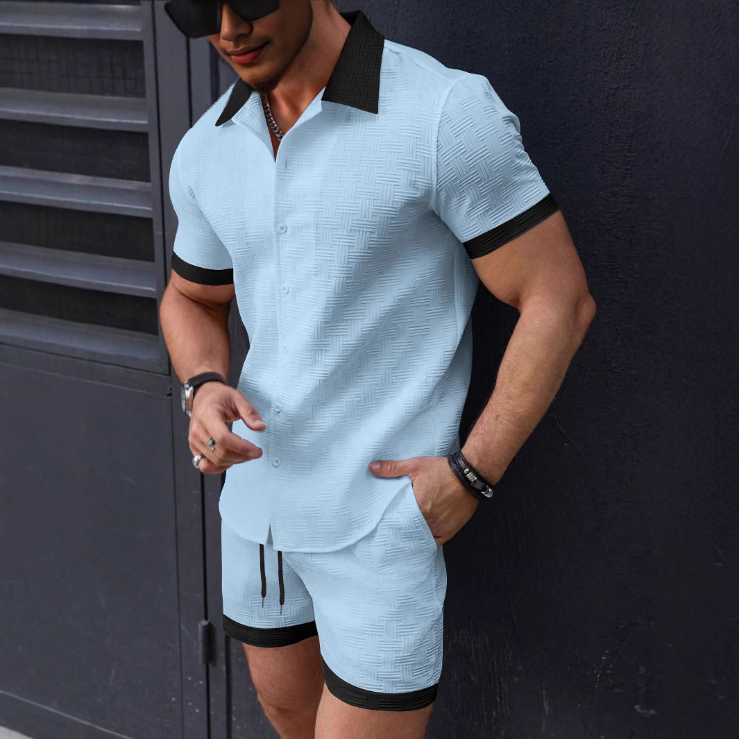 Matching Sets Trend Men Suit   - Short Linen Drawstring avaliação e preço