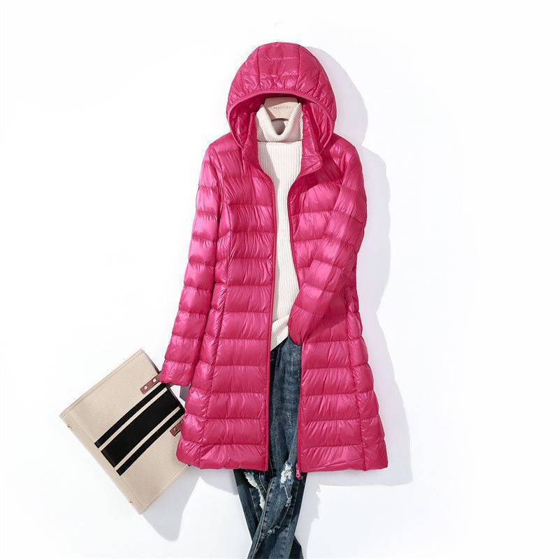 Women Long Puffer Jackets 2024 - Packable Hat Nylon avaliação e preço