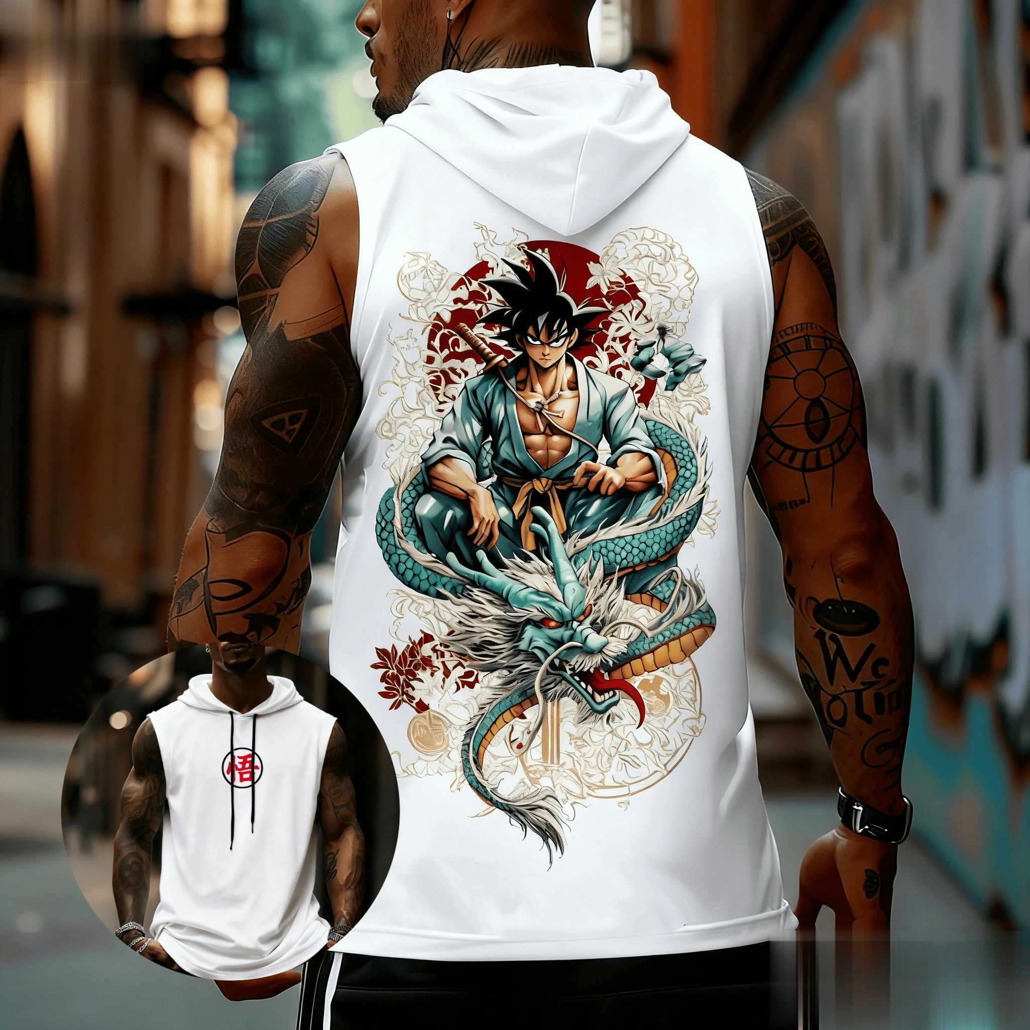 Dragon Ball Goku Anime Men Tan - Tank Top Muscle avaliação e preço