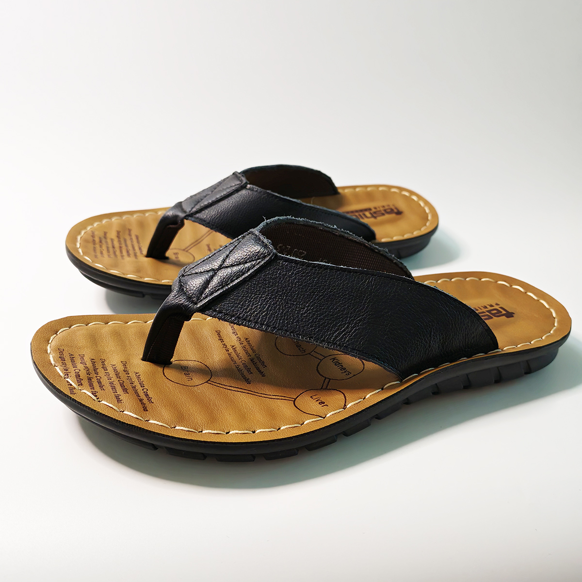 Summer Shoes Men Slippers Genu - Flip Flop Leather Men avaliação e preço