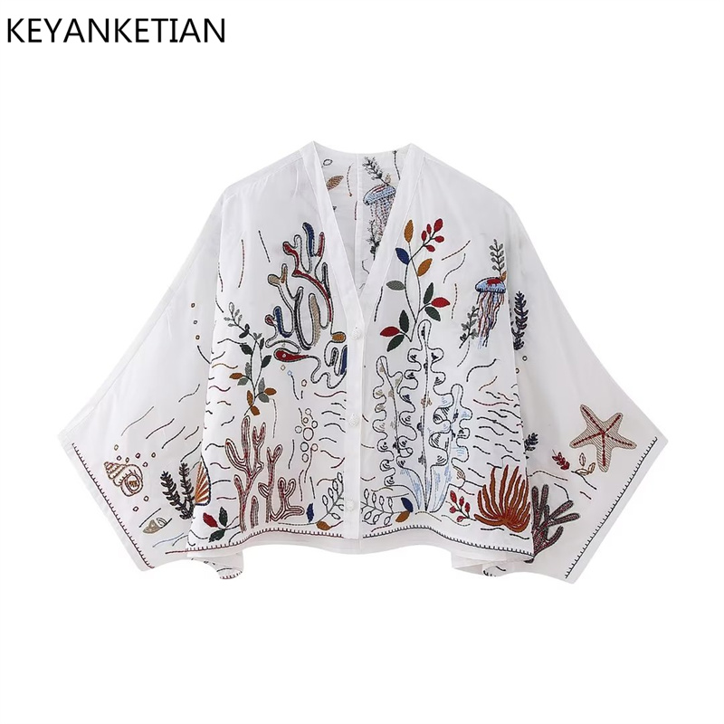 KEYANKETIAN Summer's New Flora - Resort Shirt Floral avaliação e preço