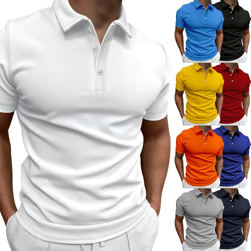 Casual Slim Fit Shirt Short Sl - Polo Shirt Pique avaliação e preço