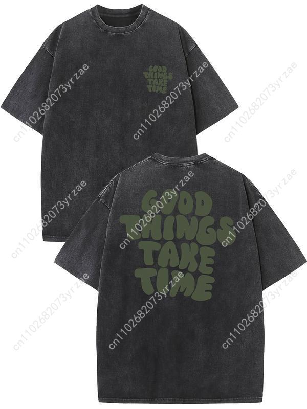 Good Things Take Time Retro Te - Linen Shirt Breathable avaliação e preço