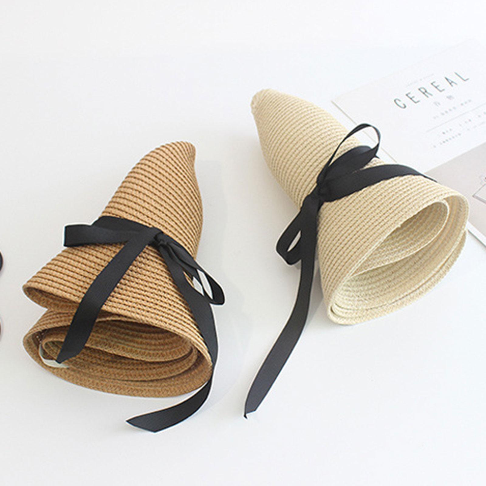 Summer Straw Hat Big Wide Brim - Bucket Hat Straw avaliação e preço