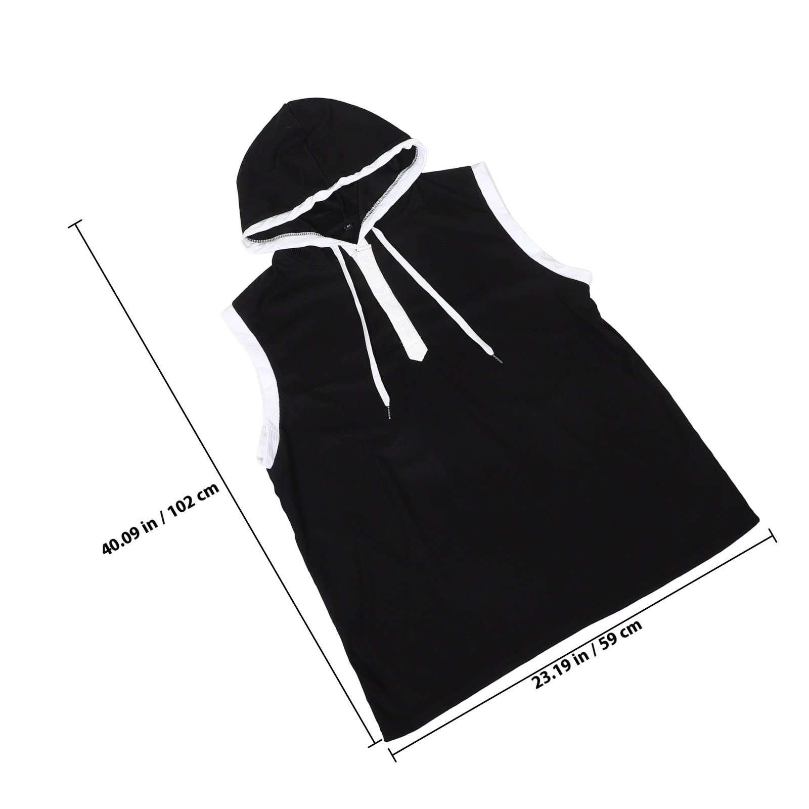 Men Sleeveless Hooded Shirt Mu - Tank Top Muscle avaliação e preço