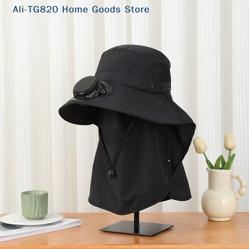 [TG820]Men Fan Hat With Solar  - Bucket Hat Straw avaliação e preço