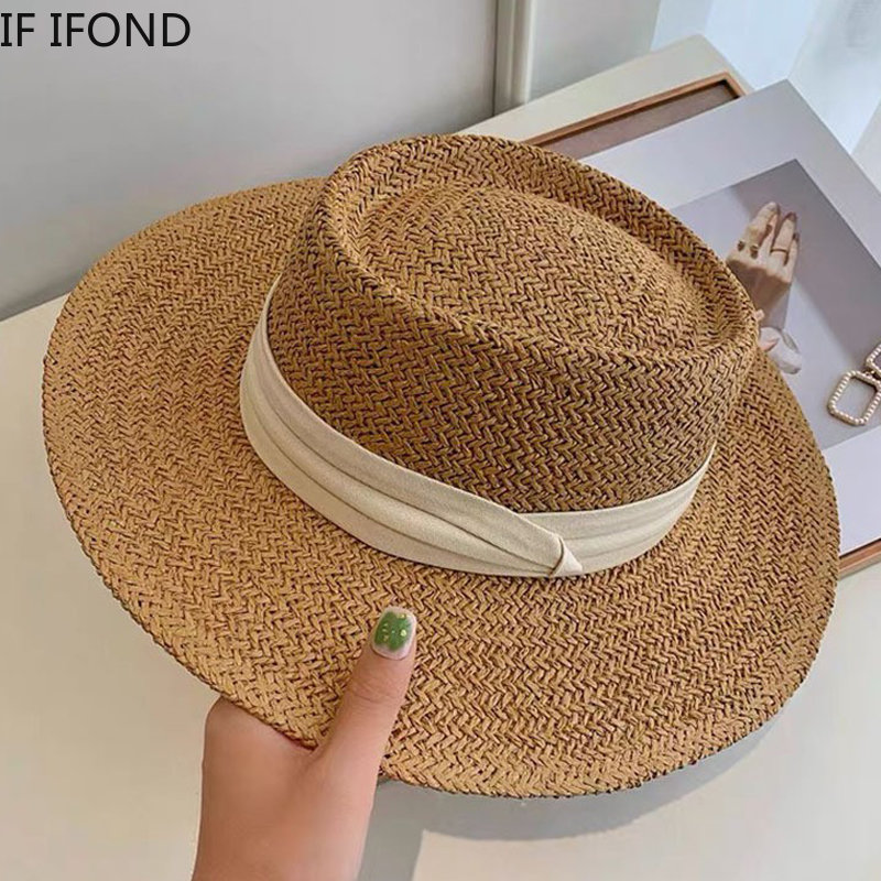 Spring Summer Breathable Straw - Bucket Hat Straw avaliação e preço