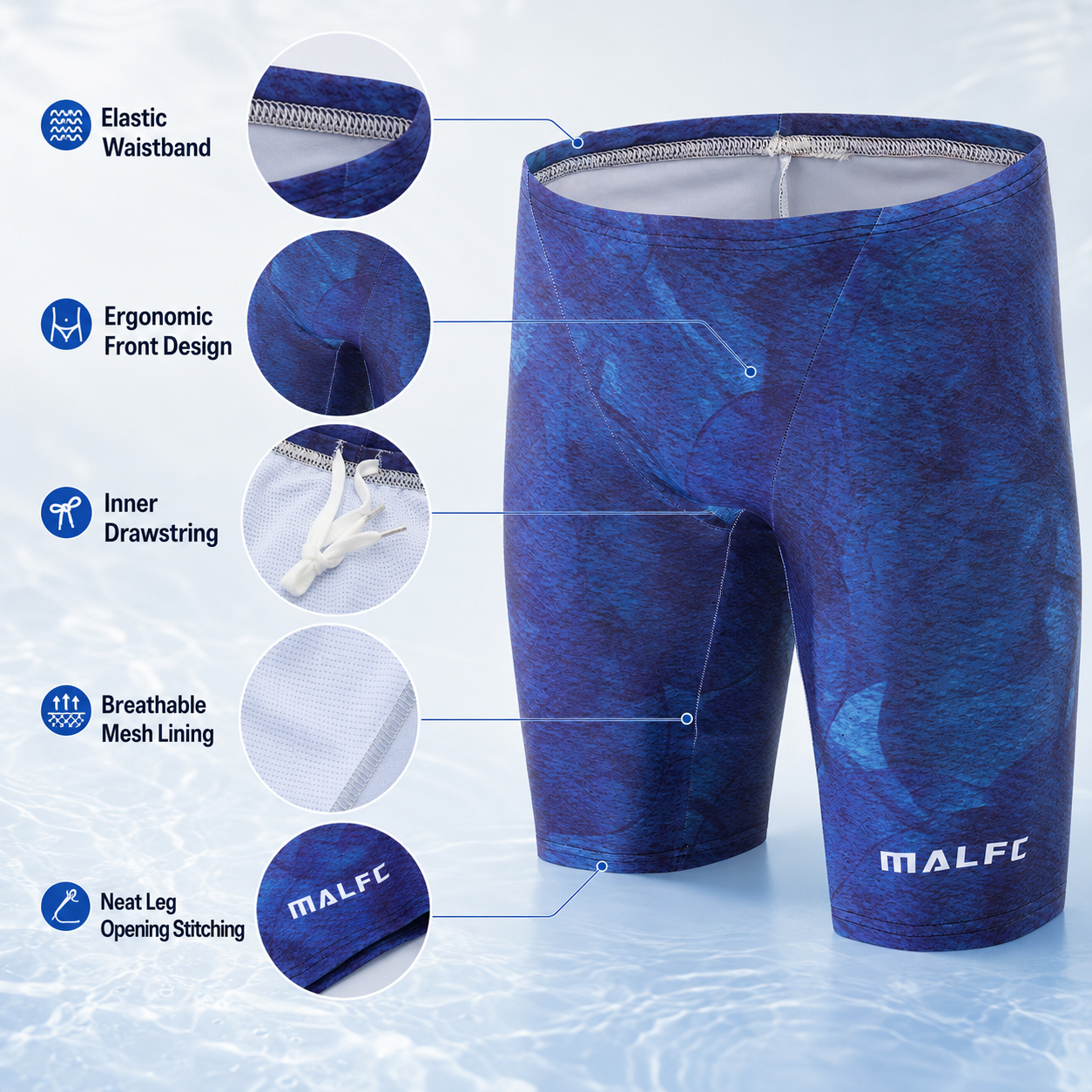 MALFC Summer Men's Swim Jammer - Swim Trunk Quick Dry avaliação e preço