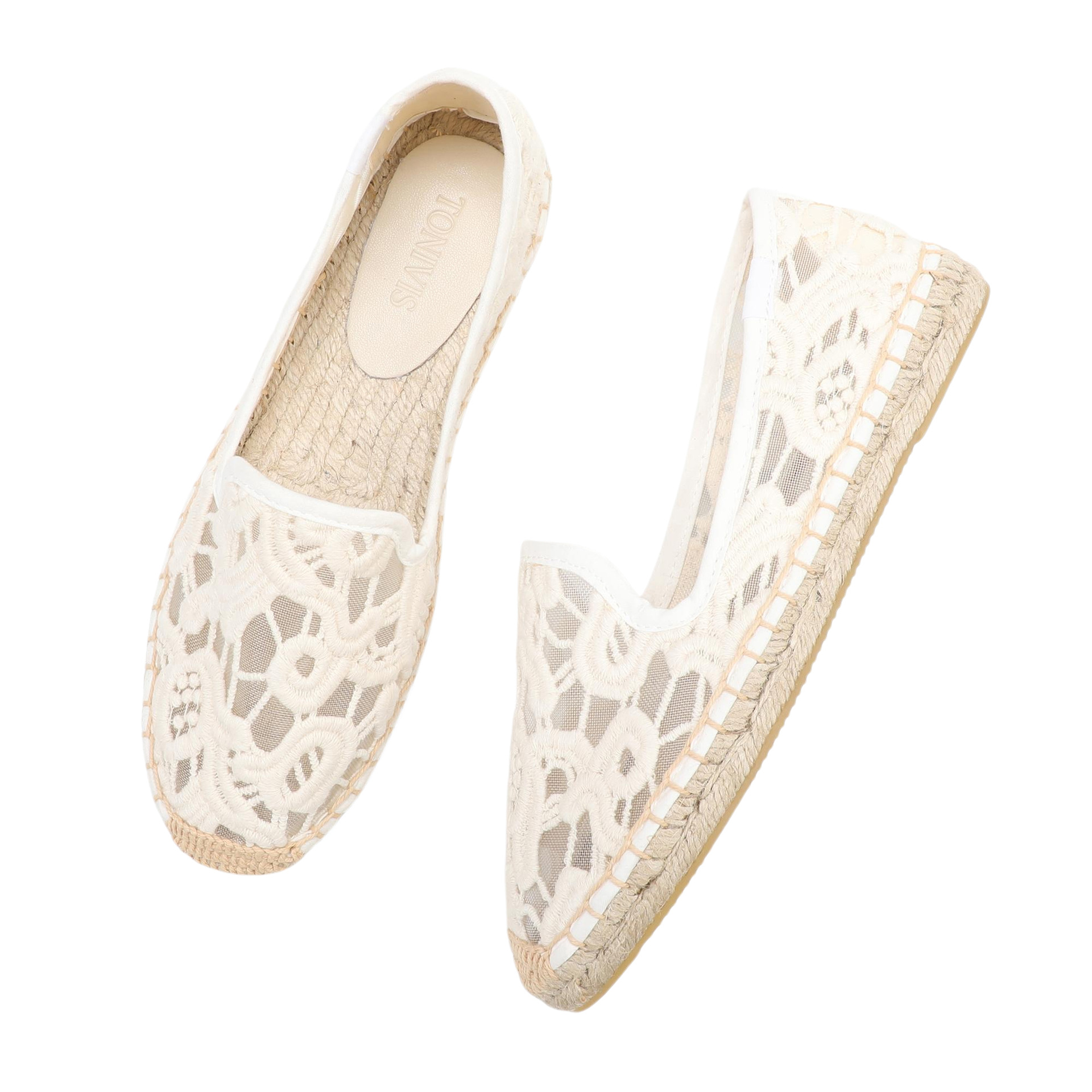 Women Lace Espadrilles Flats S - Espadrille Slip On avaliação e preço