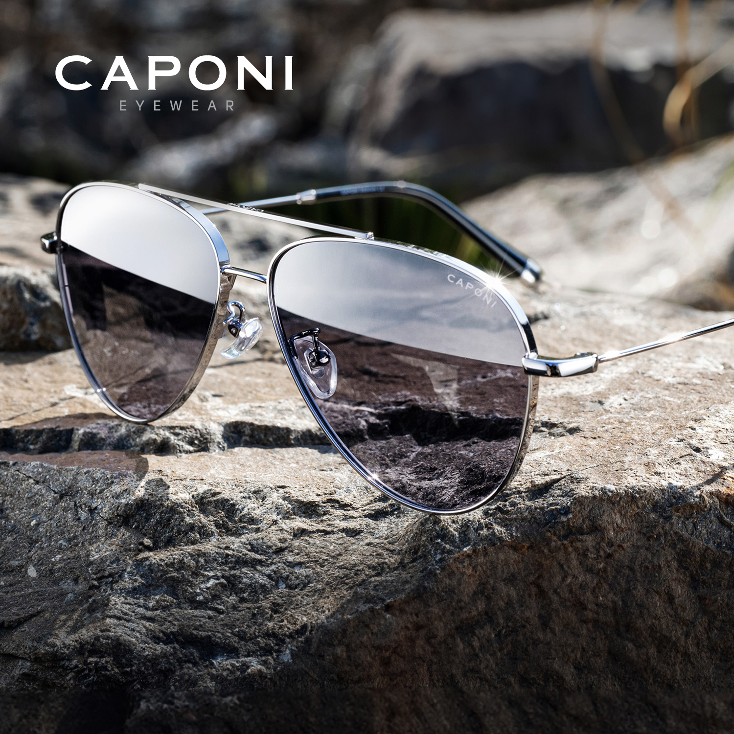 CAPONI Avation Men Polarized S - Sunglasses Aviator Polarized avaliação e preço