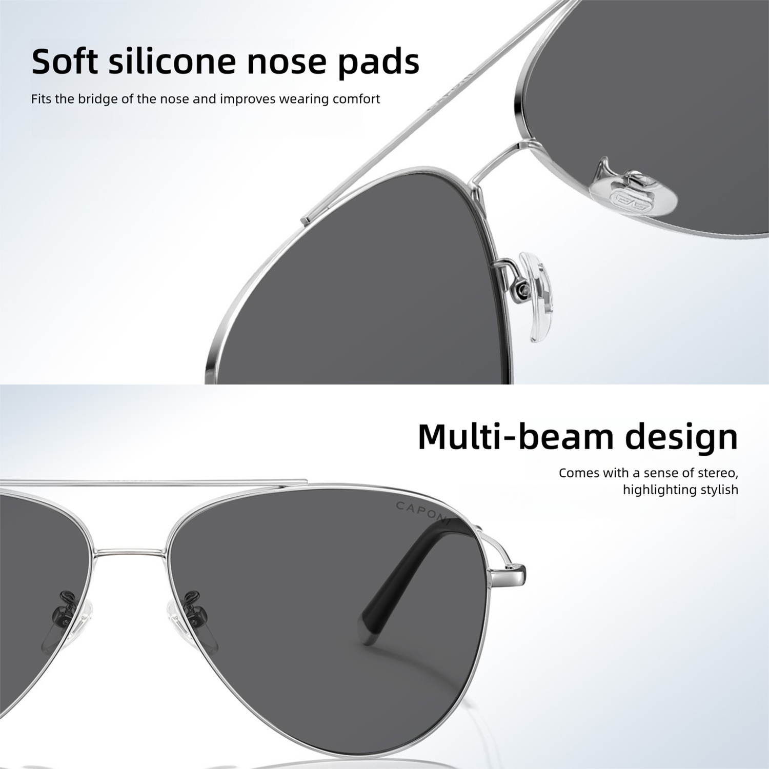 CAPONI Avation Men Polarized S - Sunglasses Aviator Polarized avaliação e preço