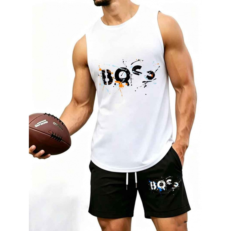 Men's  Graffiti Letter Print 2 - Tank Top Muscle avaliação e preço